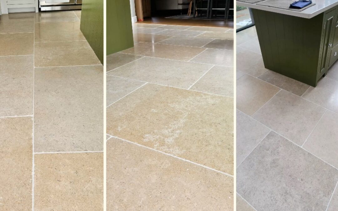 Limestone Floor Restoration in Bourne End, Buckinghamshire