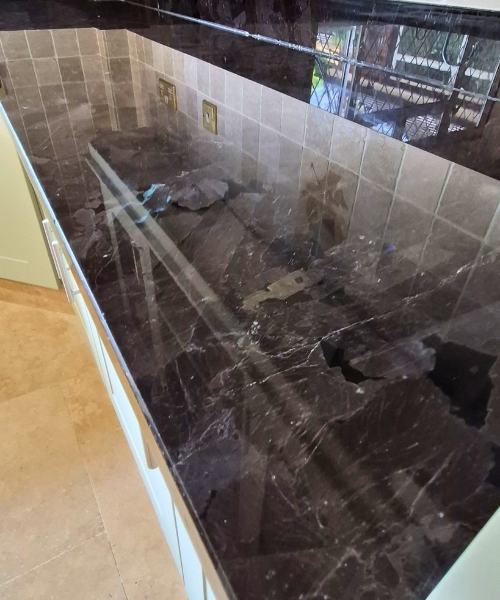 Granite worktop restored and sealed by StoneCura in Wokingham Berkshire