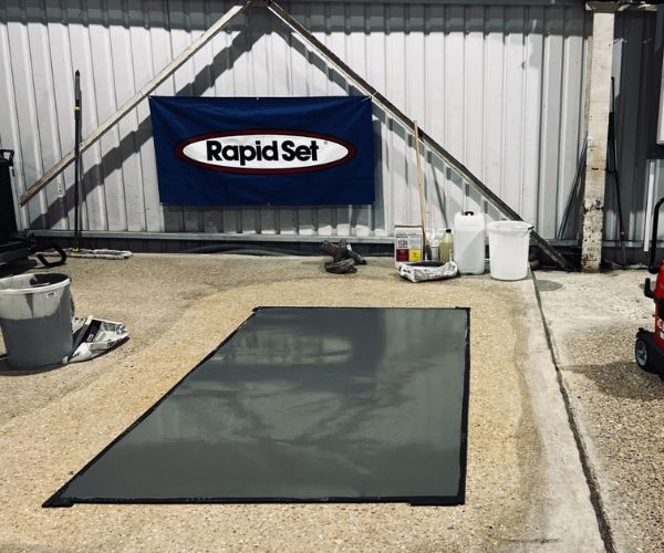 Rapid Set TRU polished concrete overlay system during StoneCura installer training